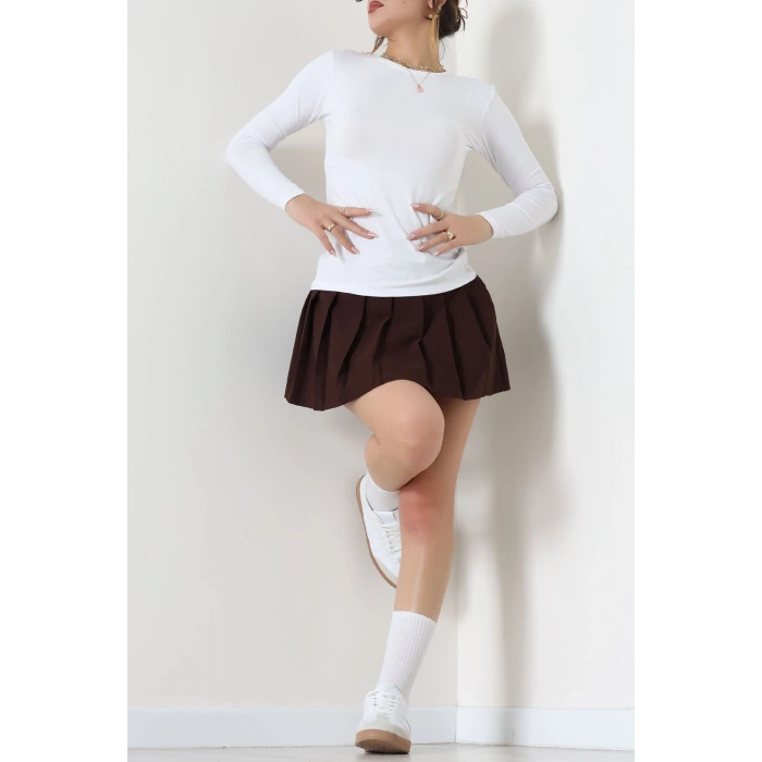 Viskon Uzun Kollu Body Beyaz - 4100.2127.