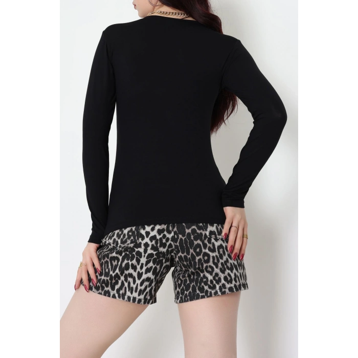 Viskon Uzun Kollu Body Siyah - 4100.2127.