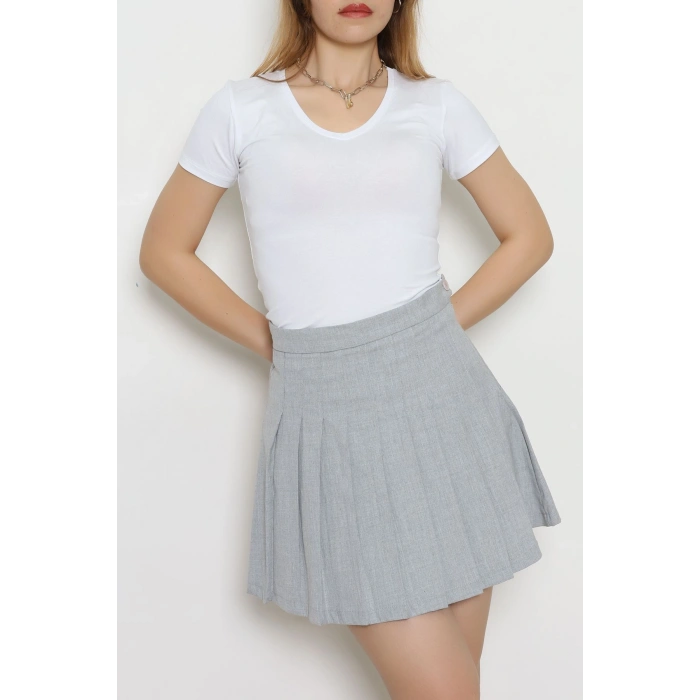 Viskon V Yaka Çıtçıtlı Body Beyaz - 3300.2127.