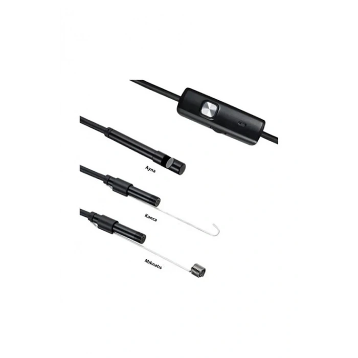 Vtn-02 Endoskop Yılan Video Kamera Led’li 2 Metre 7 Mm Sert Kablo Su Geçirmez