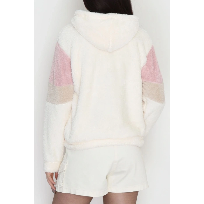 Welsoft Kumaş Kapşonlu Ceket Ekrupembe - 70748.107.