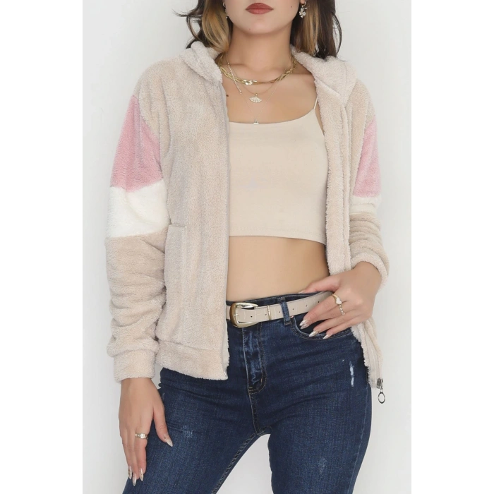 Welsoft Kumaş Kapşonlu Ceket Taşpembe - 70748.107.