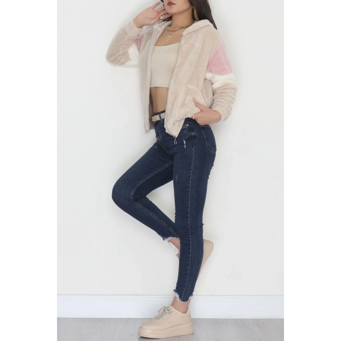 Welsoft Kumaş Kapşonlu Ceket Taşpembe - 70748.107.