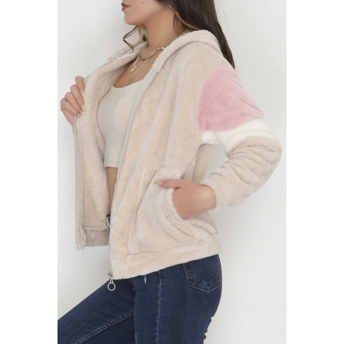 Welsoft Kumaş Kapşonlu Ceket Taşpembe - 70748.107.