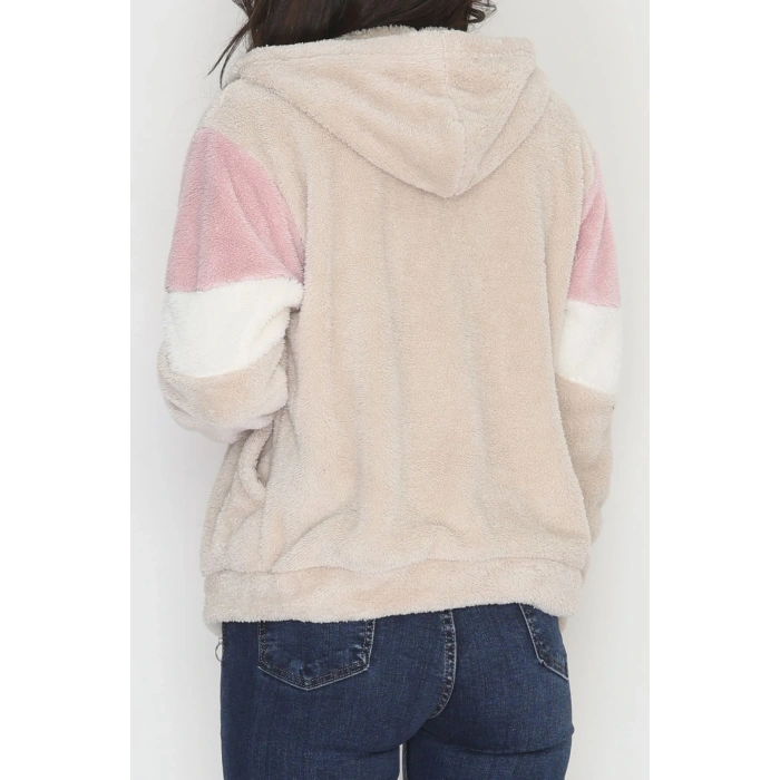 Welsoft Kumaş Kapşonlu Ceket Taşpembe - 70748.107.