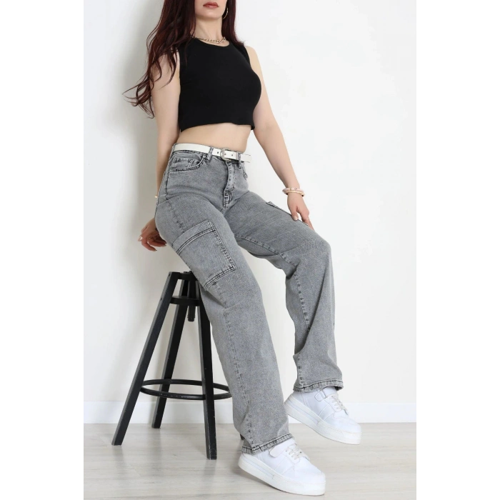 Wide Leg Jeans Gri - 2987920.1968.