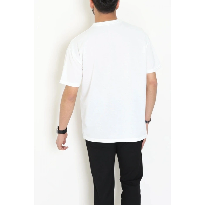 Wortex Oversize Erkek Tişört Beyaz - 31688.1878.