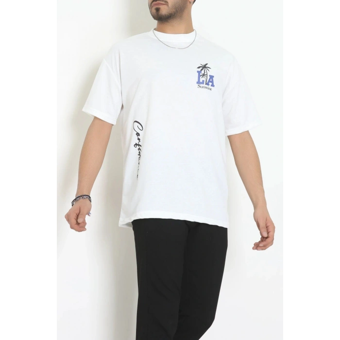 Wortex Oversize Erkek Tişört Beyaz - 31691.1878.