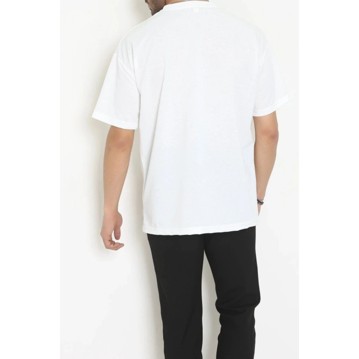 Wortex Oversize Erkek Tişört Beyaz - 31691.1878.