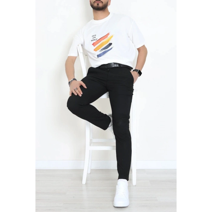 Wortex Oversize Erkek Tişört Beyaz - 31693.1878.