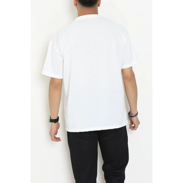 Wortex Oversize Erkek Tişört Beyaz - 31694.1878.