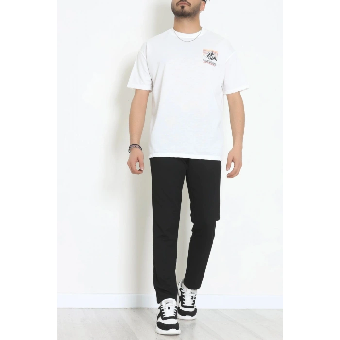 Wortex Oversize Erkek Tişört Beyaz - 31705.1878.