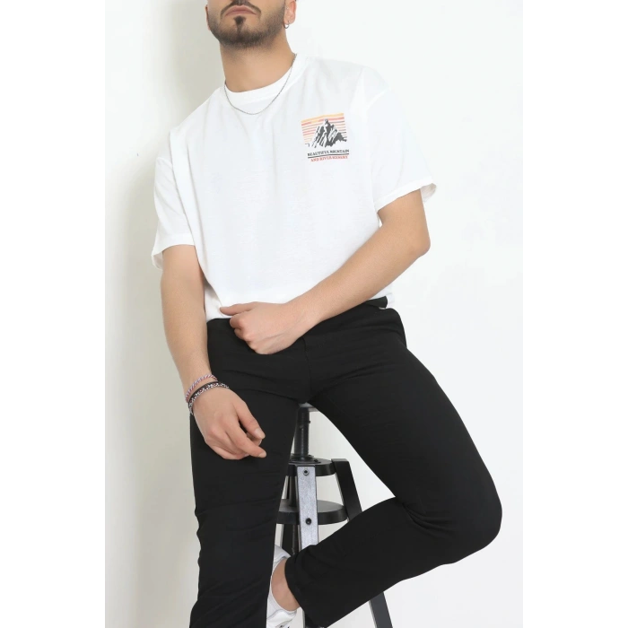 Wortex Oversize Erkek Tişört Beyaz - 31705.1878.
