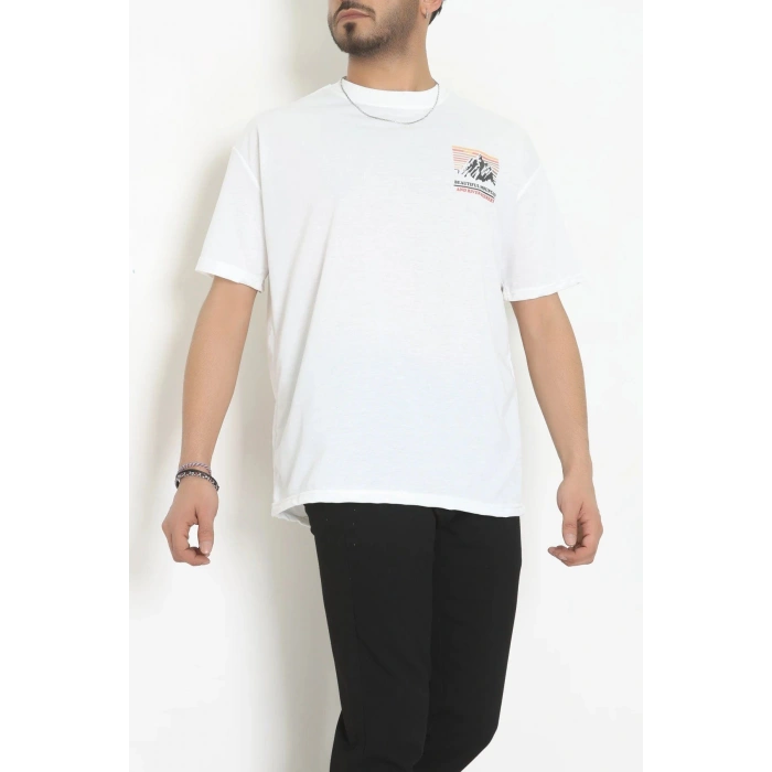 Wortex Oversize Erkek Tişört Beyaz - 31705.1878.