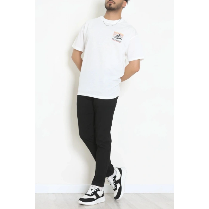 Wortex Oversize Erkek Tişört Beyaz - 31705.1878.