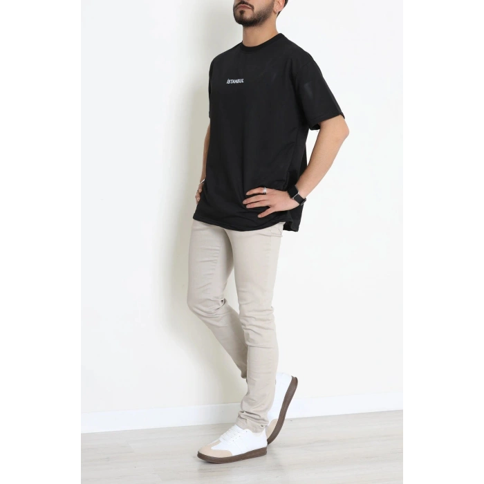 Wortex Oversize Erkek Tişört Siyah - 31688.1878.