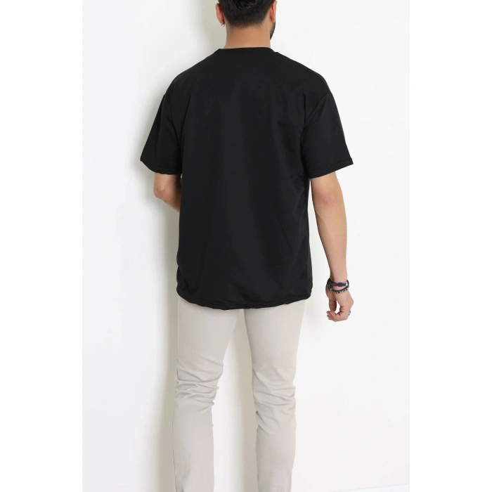 Wortex Oversize Erkek Tişört Siyah - 31688.1878.