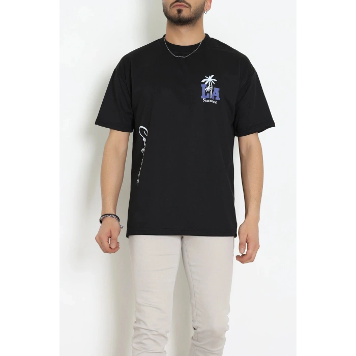 Wortex Oversize Erkek Tişört Siyah - 31691.1878.
