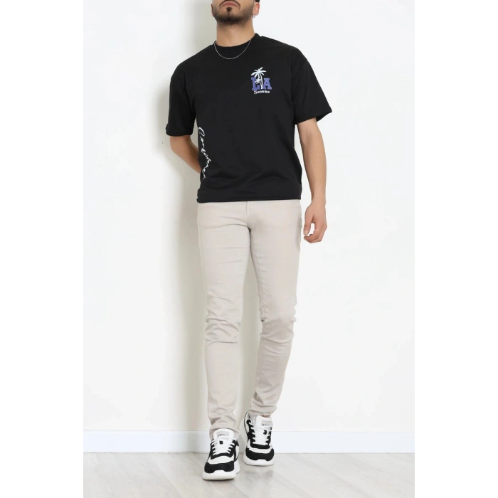 Wortex Oversize Erkek Tişört Siyah - 31691.1878.