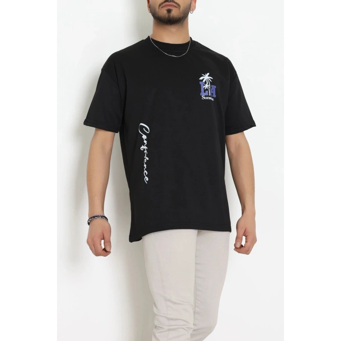 Wortex Oversize Erkek Tişört Siyah - 31691.1878.