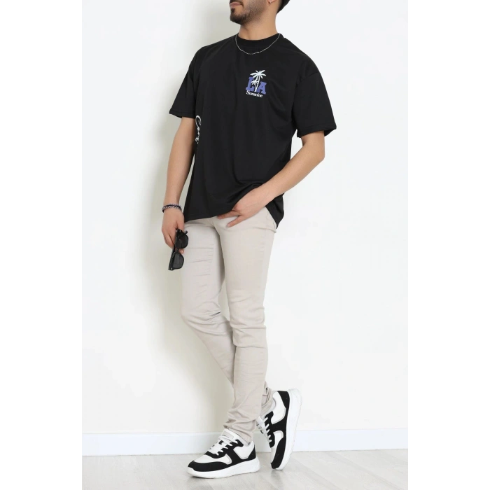 Wortex Oversize Erkek Tişört Siyah - 31691.1878.