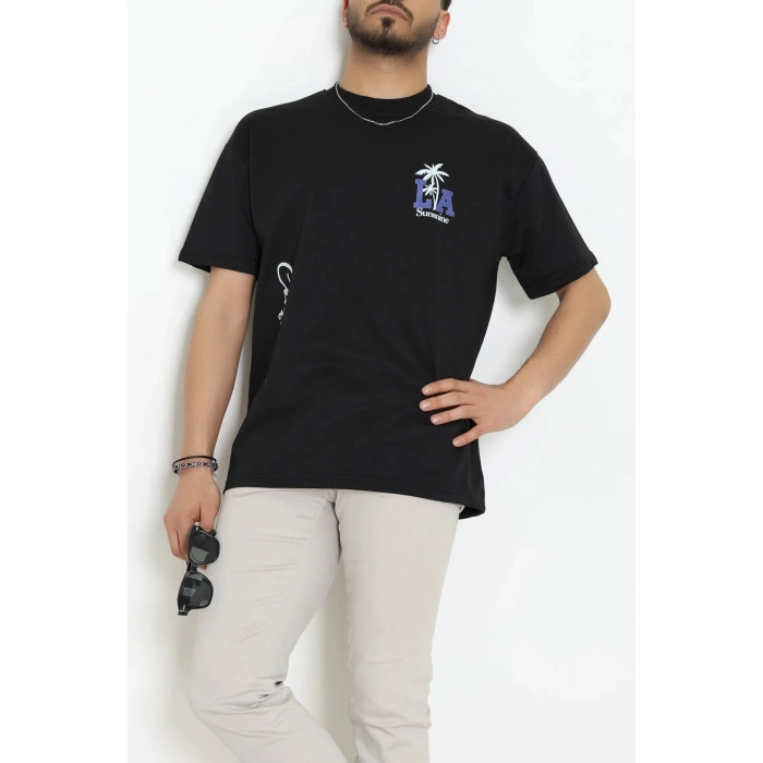 Wortex Oversize Erkek Tişört Siyah - 31691.1878.