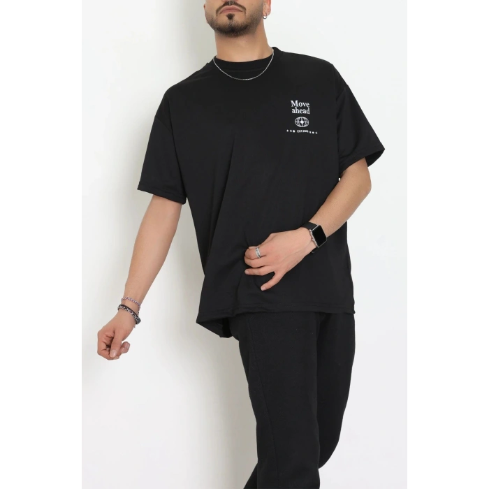 Wortex Oversize Erkek Tişört Siyah - 31692.1878.