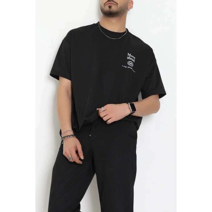 Wortex Oversize Erkek Tişört Siyah - 31692.1878.