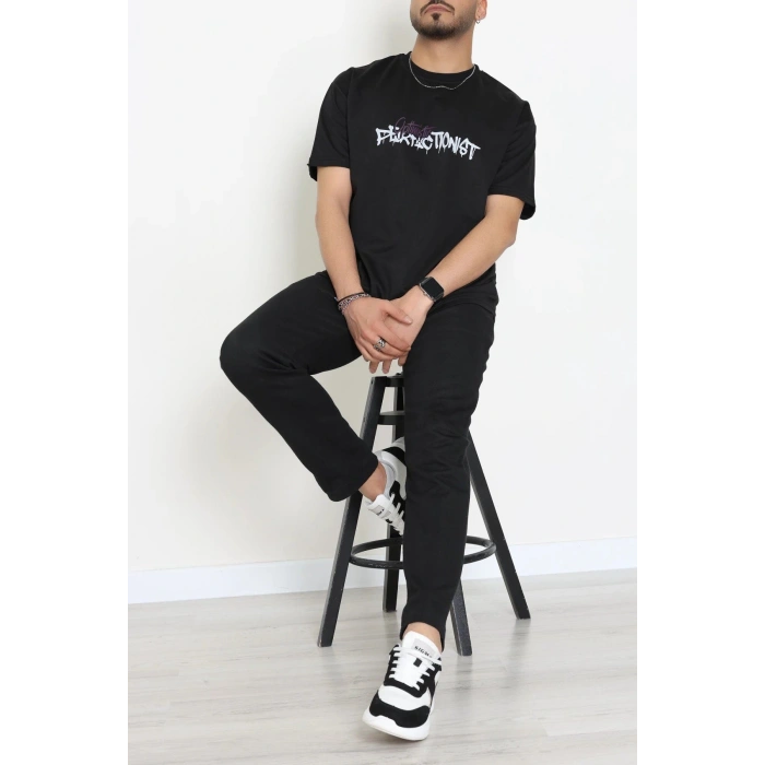 Wortex Oversize Erkek Tişört Siyah - 31694.1878.