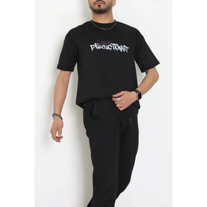 Wortex Oversize Erkek Tişört Siyah - 31694.1878.
