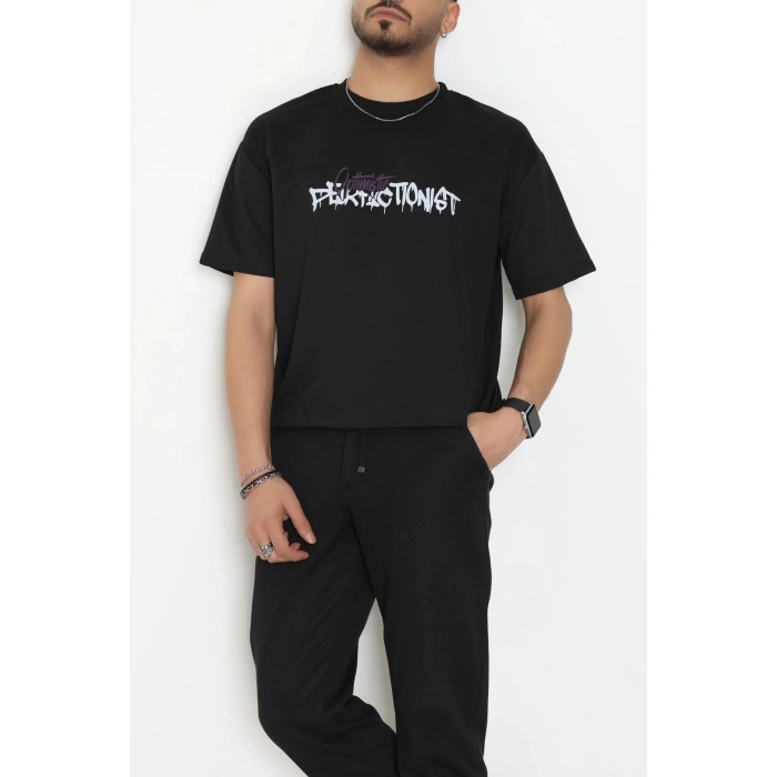 Wortex Oversize Erkek Tişört Siyah - 31694.1878.