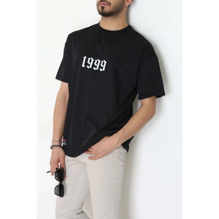Wortex Oversize Erkek Tişört Siyah - 31700.1878.