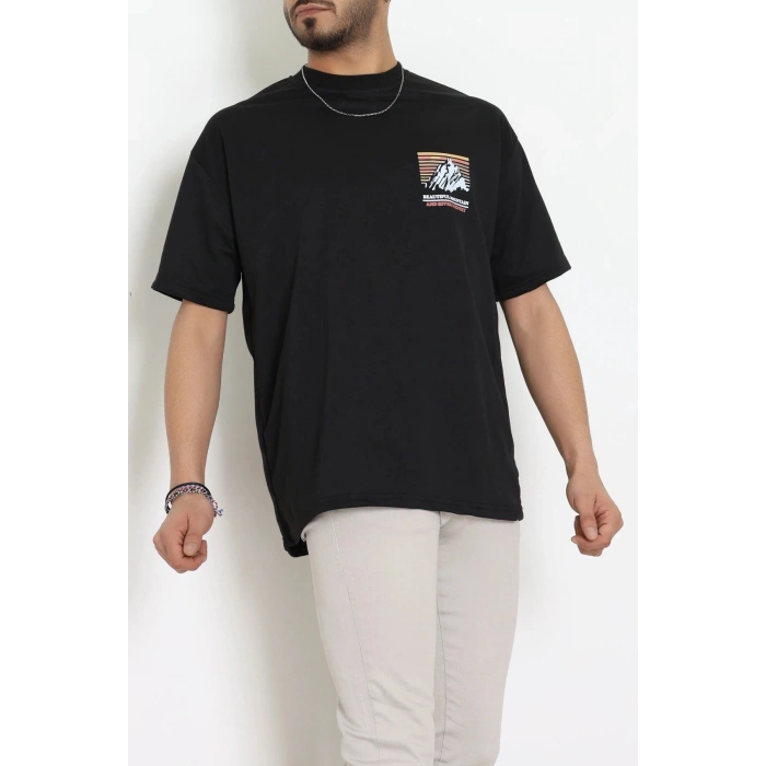 Wortex Oversize Erkek Tişört Siyah - 31705.1878.