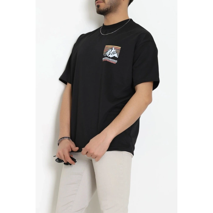 Wortex Oversize Erkek Tişört Siyah - 31705.1878.