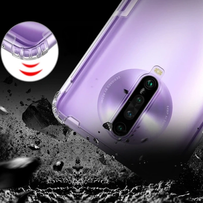 Xiaomi Redmi K30 Anti-Drop Darbe Emici Silikon Kılıf-(1903)