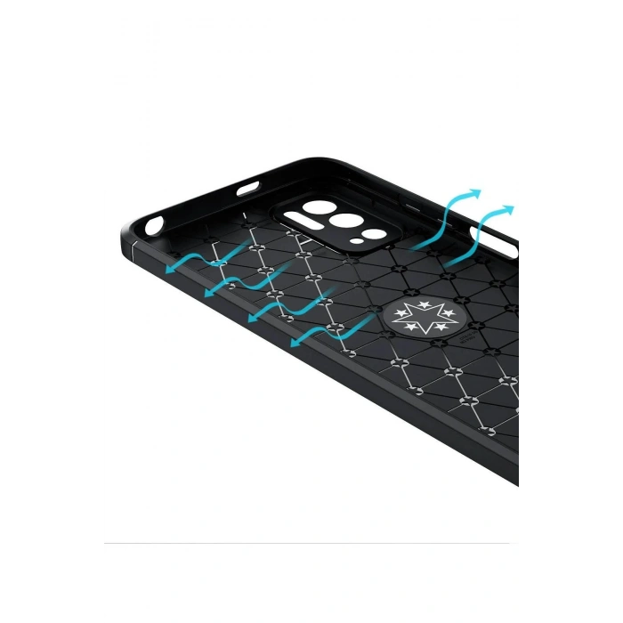 Xiaomi Redmi Note 10 5G Kılıf Range Yüzüklü Silikon - Siyah-Gold