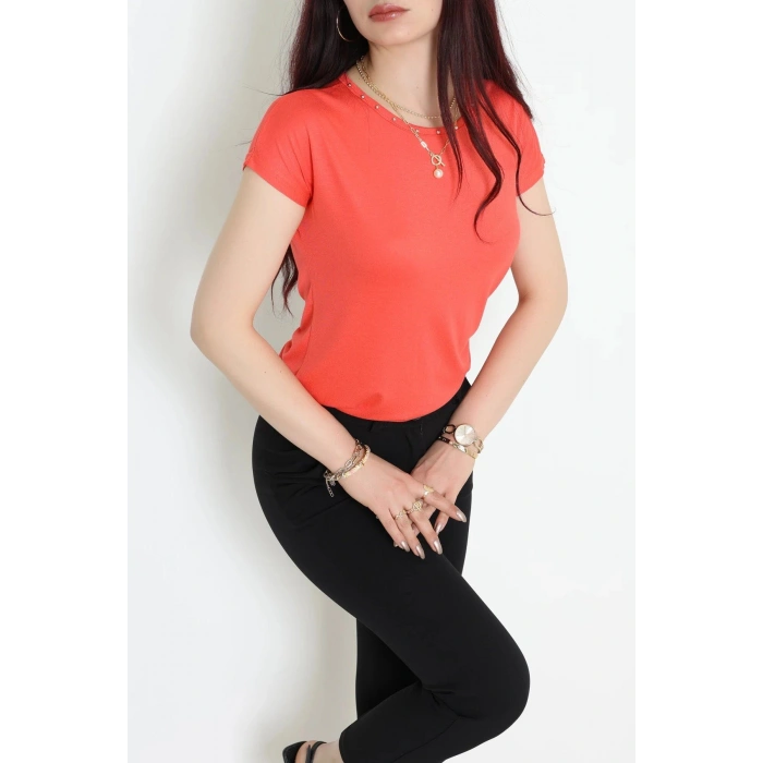 Yaka İncili Viskon Bluz Narçiçeği - 70487.599.