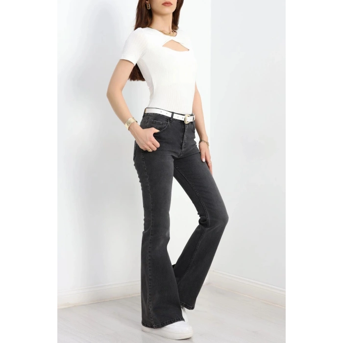 Yaka Pencereli Body Ekru - 70615.1019.
