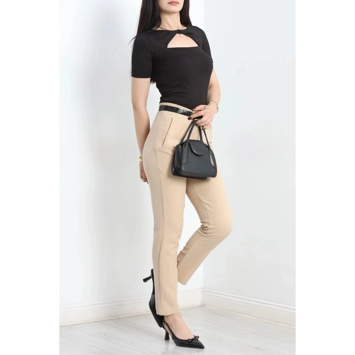 Yaka Pencereli Body Siyah - 70615.1019.