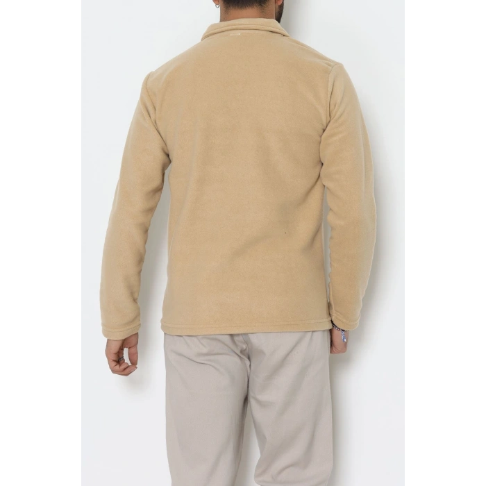Yakası Fermuarlı Polar Erkek Sweat Camel - 42556.1937.