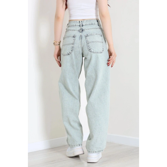 Yan Cep Baggy Kot Pantolon Açıkmavi - 32876.2059.