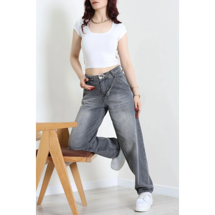 Yan Cep Baggy Kot Pantolon Füme - 32876.2059.