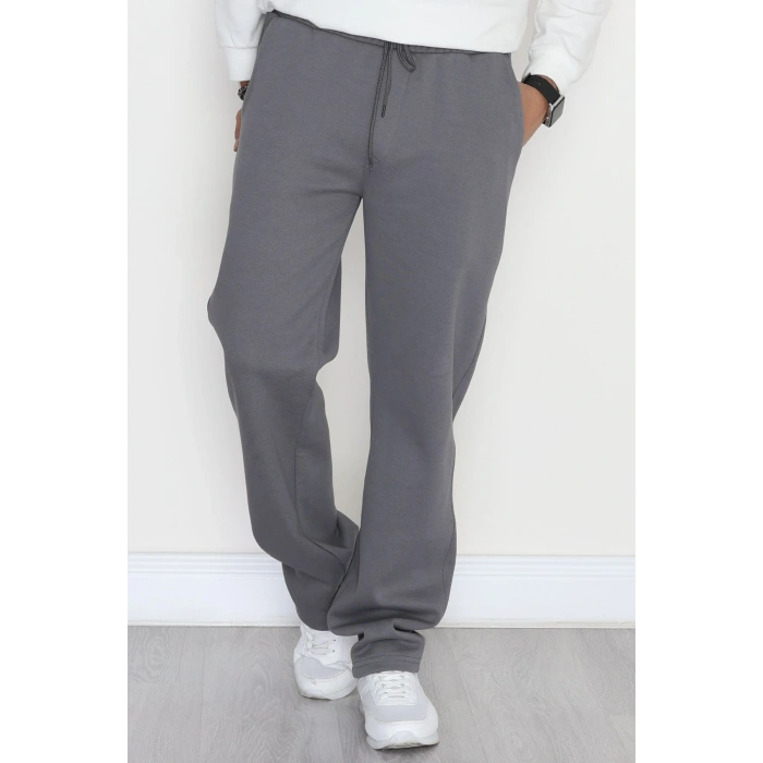 Yanları Çımalı Pike Erkek Pantolon Antrasit - 42622.1837.