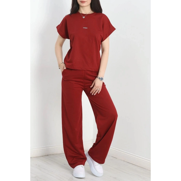 Yarasa Kol 2 İplik Wortex Takım Bordo - 80304.1878.