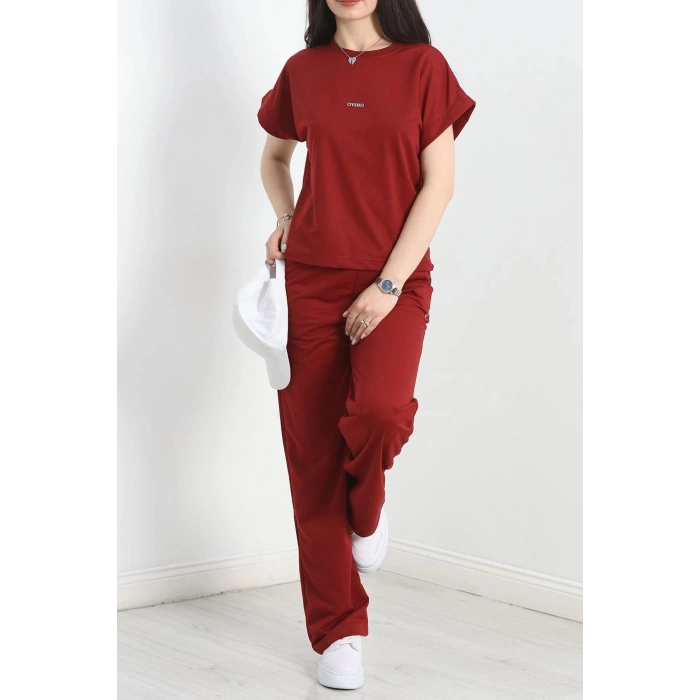 Yarasa Kol 2 İplik Wortex Takım Bordo - 80304.1878.