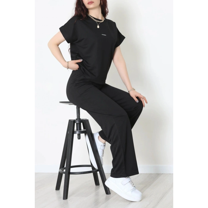 Yarasa Kol 2 İplik Wortex Takım Siyah - 80304.1878.