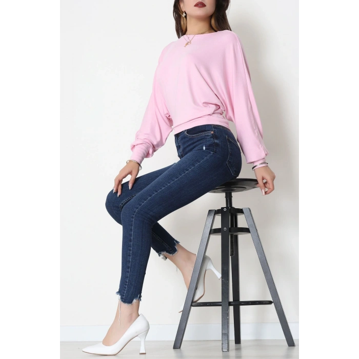 Yarasa Kol Salaş Bluz Pembe - 31740.2115.