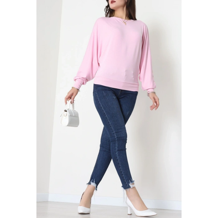 Yarasa Kol Salaş Bluz Pembe - 31740.2115.