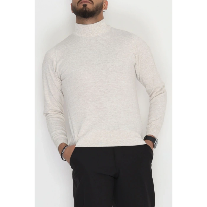 Yarım Balıkçı Erkek Triko Sweat Taş - 42530.2052.