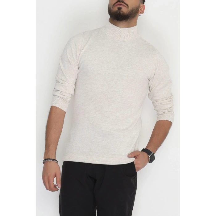 Yarım Balıkçı Erkek Triko Sweat Taş - 42530.2052.